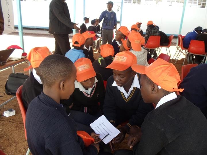 Pupils engaging in group work activities